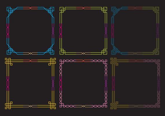 Neon Frames Vectors