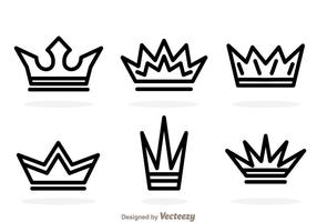 Outline Crown Logo Vectors