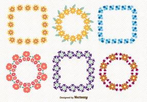 Floral Spring Wreaths vector