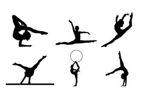 Gymnast with clubs. Rhythmic Gymnastics. Vector drawing. Clubs are separate  objects. 24542559 Vector Art at Vecteezy