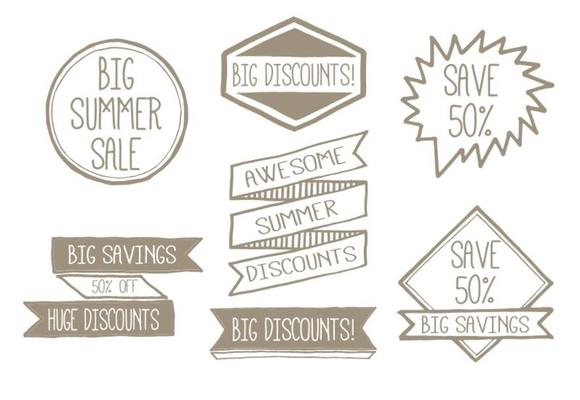 Hand Drawn Promotional Label Set