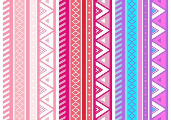 Free Pink Aztec Geometric Seamless Vector Pattern