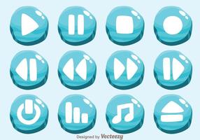 Ice Media Player Button Vectors