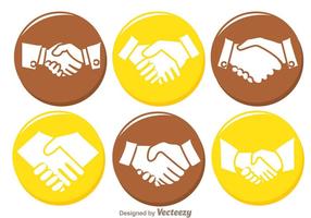 Handshake Circle Iconss vector