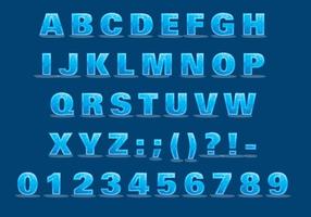 Ice Font vector
