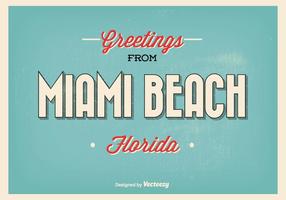 Ilustración de saludos de Miami Beach vector