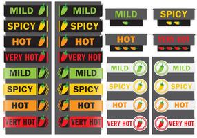 Hot Pepper Labels vector