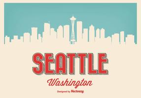Seattle Washington Retro Illustration vector