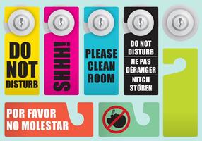 Do Not Disturb Door Signs vector