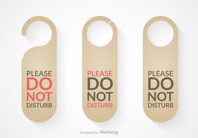 Free Do Not Disturb Door Hanger Vector Set