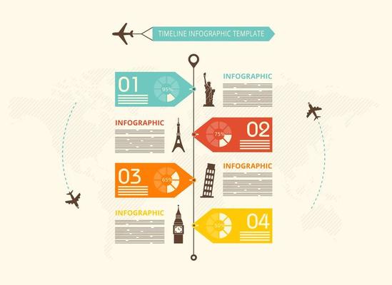 Free Timeline Infography Vector Template