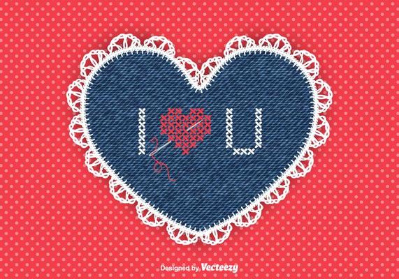 Free Vector Needlework Heart