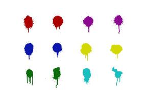 Colored Spraypaint Drips vector