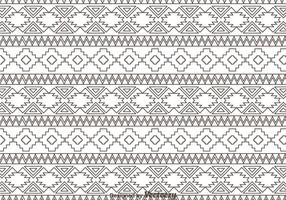 Outline Aztec Ornament Pattern vector