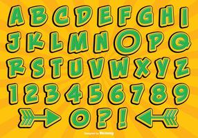 Comic Style Alphabet Set vector