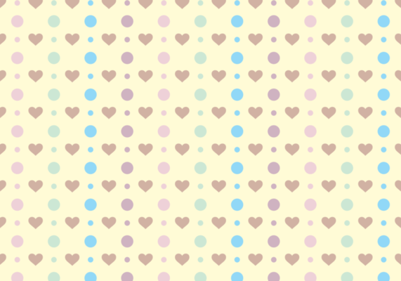 Polka Dots  Cute Hearts Free Vector