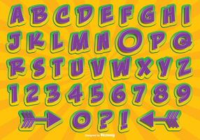 Comic Style Alphabet Set vector