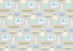 Pots and cups vector pattern