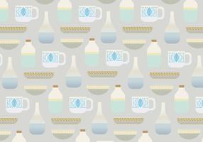 Pots and cups vector pattern