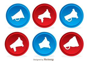 Megaphone Button Icon Vectors