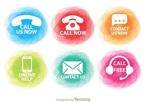 Colorful Contact Icons vector