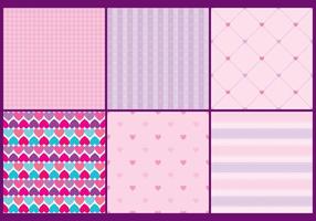 Girly Heart Patterns vector