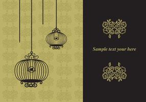 Elegant Vintage Design with Bird Cages vector