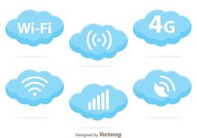 Wifi Cloud Logo Vectors