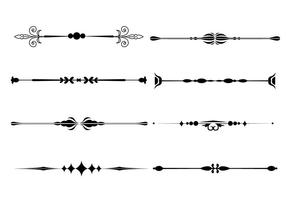 Vectores de ornamento de línea de lujo