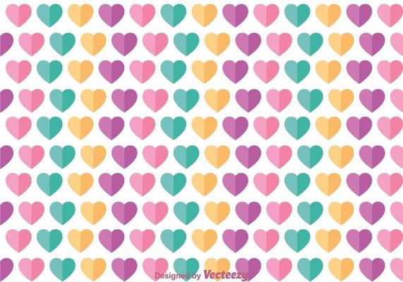 Flat Love Girly Pattern Vector