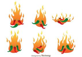 Super Hot Chili Pepper Vectors