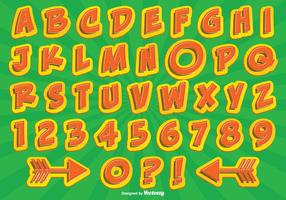 Comic Style Alphabet Set vector