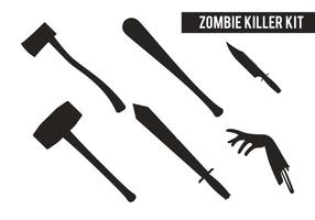 Kit asesino zombie vector