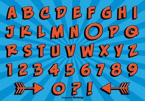 Comic Style Alphabet Set vector