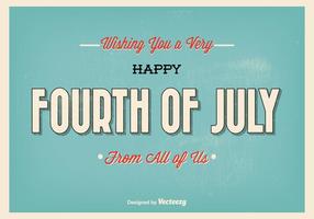 Retro Style Typographic Fourth of July Illustration vector