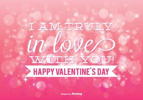 Beautiful Pink Bokeh Valentine's Day Illustration vector