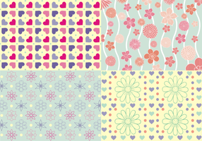 Girly Patterns Vector