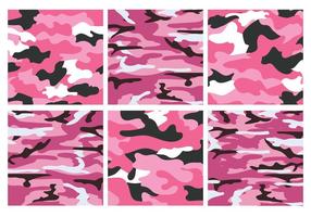 Pink Camo Vector Textures
