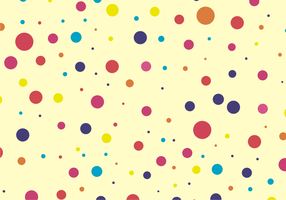 Cute  Colorful Dots Pattern Free Vector