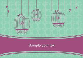 Vector Vintage Design with Birdcages