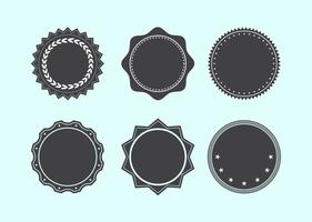 Assorted Badge Shape Set vector