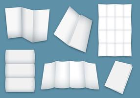 Blank Folded Brochure Vectors