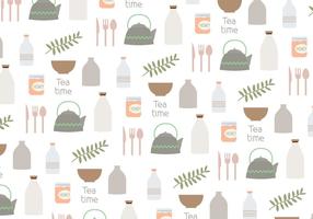 Vector Household Objects Pattern Background