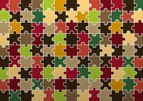 Autumnal Jigsaw Pattern Vector