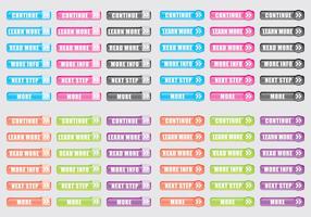 Glow Buttons For Web vector