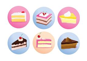 Cake Slice Isolated Vectors