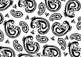 Black And White Paisley Background vector