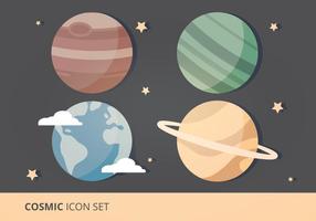 Cosmic Icon Set Vector