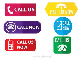 Call Us Flat Vector Icons