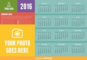 2016 calendar vector